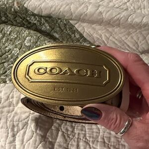 Coach Gold Buckle Belt